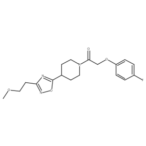 2-(4-Fluorophenoxy)-1-(4-(3-(2-methoxyethyl)-1,2,4-oxadiazol-5-yl)piperidin-1-yl)ethanone Structure
