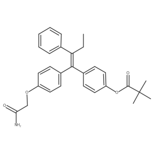 4-(1-(4-(2-Amino-2-oxoethoxy)phenyl)-2-phenylbut-1-en-1-yl)phenyl pivalate Structure