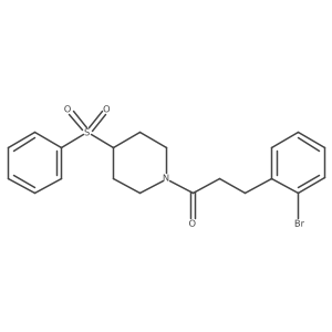 3-(2-Bromophenyl)-1-(4-(phenylsulfonyl)piperidin-1-yl)propan-1-one结构式