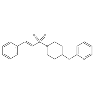 (E)-2-((1-(styrylsulfonyl)piperidin-4-yl)oxy)pyridine Structure