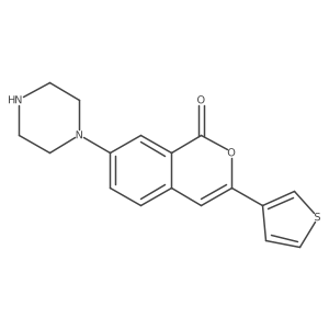 7-(Piperazin-1-yl)-3-(thiophen-3-yl)-1H-isochromen-1-one结构式