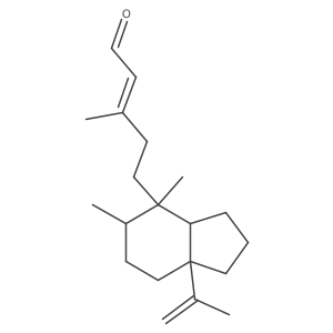 (Z)-5-(4,5-dimethyl-7a-prop-1-en-2-yl-2,3,3a,5,6,7-hexahydro-1H-inden-4-yl)-3-methylpent-2-enal Structure