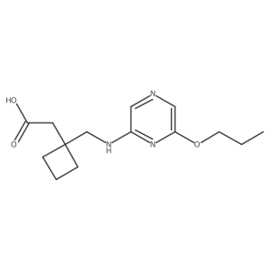 Cyclobutaneacetic acid, 1-[[(6-propoxy-2-pyrazinyl)amino]methyl]- Structure