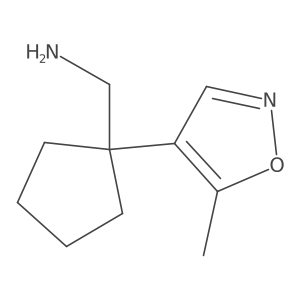 [1-(5-Methyl-1,2-oxazol-4-yl)cyclopentyl]methanamine Structure
