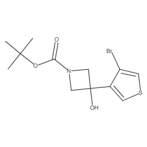 Tert-butyl 3-(4-bromothiophen-3-yl)-3-hydroxyazetidine-1-carboxylate Structure
