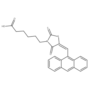 5-(9-Anthracenylmethylene)-4-oxo-2-thioxo-3-thiazolidinehexanoic acid结构式