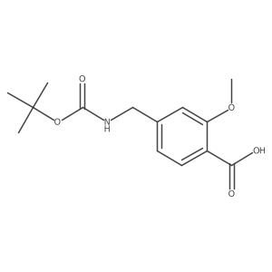 4-(Boc-amino)methyl-2-methoxy-benzoic acid Structure