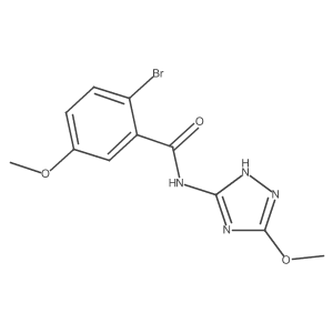 2-bromo-5-methoxy-N-(5-methoxy-1H-1,2,4-triazol-3-yl)benzamide Structure
