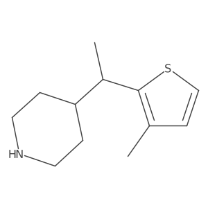 4-[1-(3-Methylthiophen-2-yl)ethyl]piperidine Structure