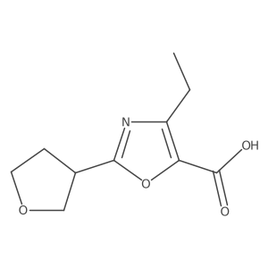 4-Ethyl-2-(oxolan-3-yl)-1,3-oxazole-5-carboxylic acid结构式
