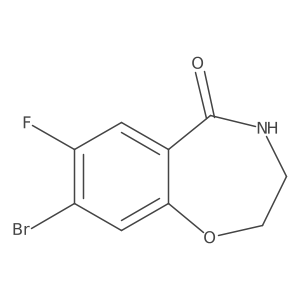 8-Bromo-7-fluoro-2,3,4,5-tetrahydro-1,4-benzoxazepin-5-one Structure