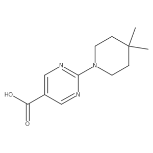 2-(4,4-Dimethylpiperidin-1-YL)pyrimidine-5-carboxylic acid结构式