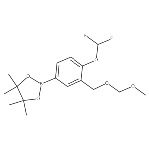 2-(4-(Difluoromethoxy)-3-((methoxymethoxy)methyl)phenyl)-4,4,5,5-tetramethyl-1,3,2-dioxaborolane结构式