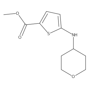 Methyl 5-(tetrahydro-2h-pyran-4-ylamino)thiophene-2-carboxylate结构式
