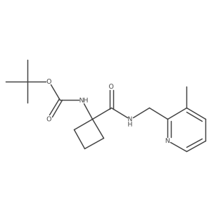 Tert-butyl (1-(((3-methylpyridin-2-yl)methyl)carbamoyl)cyclobutyl)carbamate结构式