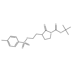 tert-Butyl 2-oxo-3-(2-(tosyloxy)-ethyl)pyrrolidine-1-carboxylate结构式