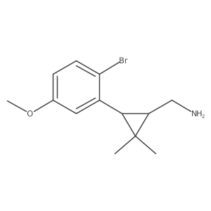 [3-(2-Bromo-5-methoxyphenyl)-2,2-dimethylcyclopropyl]methanamine Structure