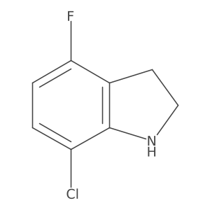 7-Chloro-4-fluoroindoline结构式