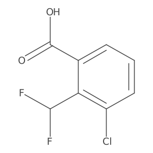 3-Chloro-2-(difluoromethyl)benzoic acid Structure