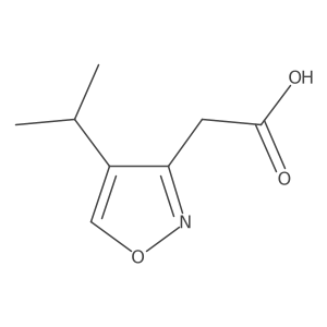 2-(4-Propan-2-yl-1,2-oxazol-3-yl)acetic acid结构式