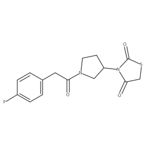 3-(1-(2-(4-Fluorophenyl)acetyl)pyrrolidin-3-yl)thiazolidine-2,4-dione Structure