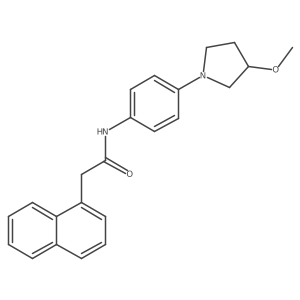 N-[4-(3-Methoxypyrrolidin-1-YL)phenyl]-2-(naphthalen-1-YL)acetamide Structure