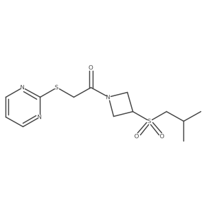 1-(3-(Isobutylsulfonyl)azetidin-1-yl)-2-(pyrimidin-2-ylthio)ethanone结构式