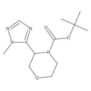 tert-butyl 3-(1-methyl-1H-1,2,4-triazol-5-yl)morpholine-4-carboxylate结构式