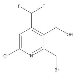 2-(Bromomethyl)-6-chloro-4-(difluoromethyl)pyridine-3-methanol Structure