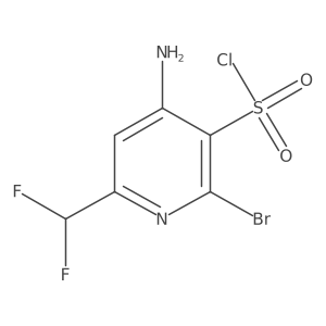 4-Amino-2-bromo-6-(difluoromethyl)pyridine-3-sulfonyl chloride Structure