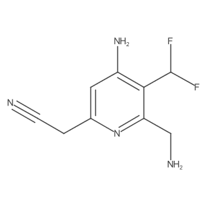 2-(4-Amino-6-(aminomethyl)-5-(difluoromethyl)pyridin-2-yl)acetonitrile Structure
