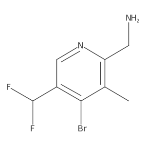 2-(Aminomethyl)-4-bromo-5-(difluoromethyl)-3-methylpyridine结构式