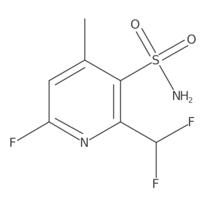 2-(Difluoromethyl)-6-fluoro-4-methylpyridine-3-sulfonamide Structure
