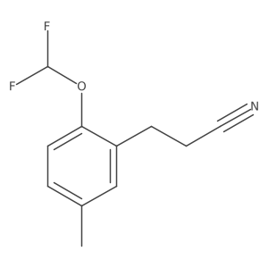 2-(Difluoromethoxy)-5-methylphenylpropanenitrile Structure