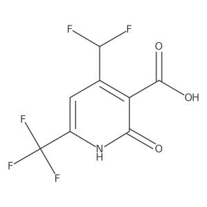 4-(Difluoromethyl)-2-hydroxy-6-(trifluoromethyl)nicotinic acid结构式