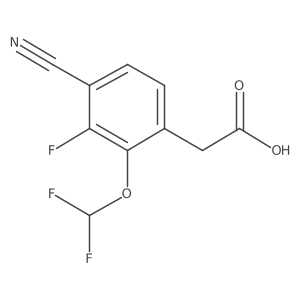 2-(4-Cyano-2-(difluoromethoxy)-3-fluorophenyl)acetic acid Structure