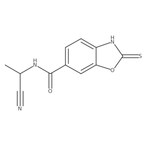 N-(1-cyanoethyl)-2-sulfanyl-1,3-benzoxazole-6-carboxamide结构式