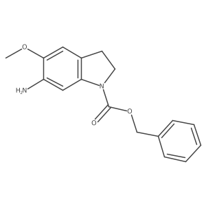 Benzyl 6-amino-5-methoxyindoline-1-carboxylate结构式
