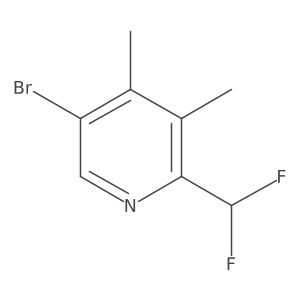 5-Bromo-2-(difluoromethyl)-3,4-dimethylpyridine结构式