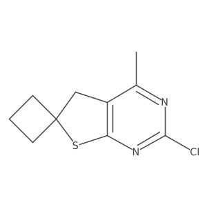 2'-Chloro-4'-methyl-5'H-spiro[cyclobutane-1,6'-thieno[2,3-D]pyrimidine] Structure