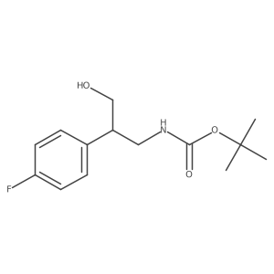 tert-butyl N-[2-(4-fluorophenyl)-3-hydroxypropyl]carbamate结构式