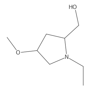 ((2S,4R)-1-Ethyl-4-methoxypyrrolidin-2-yl)methanol结构式