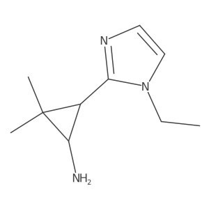 3-(1-Ethyl-1h-imidazol-2-yl)-2,2-dimethylcyclopropan-1-amine结构式