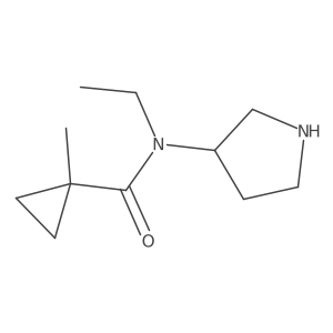 N-ethyl-1-methyl-N-(pyrrolidin-3-yl)cyclopropane-1-carboxamide结构式