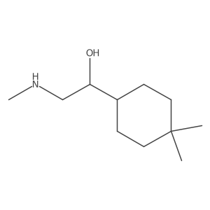 1-(4,4-Dimethylcyclohexyl)-2-(methylamino)ethan-1-ol结构式