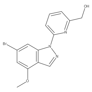 6-(6-Bromo-4-methoxy-1h-indazol-1-yl)-2-pyridinemethanol Structure
