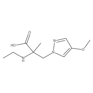 2-(ethylamino)-3-(4-methoxy-1H-pyrazol-1-yl)-2-methylpropanoic acid Structure