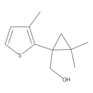 [2,2-Dimethyl-1-(3-methylthiophen-2-yl)cyclopropyl]methanol结构式