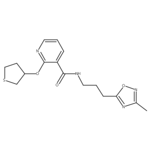 N-(3-(3-methyl-1,2,4-oxadiazol-5-yl)propyl)-2-((tetrahydrothiophen-3-yl)oxy)nicotinamide Structure