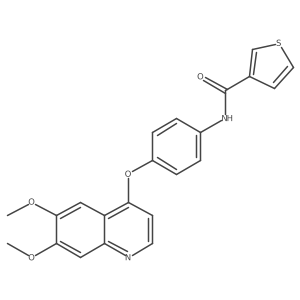 N-(4-((6,7-dimethoxyquinolin-4-yl)oxy)phenyl)thiophene-3-carboxamide结构式